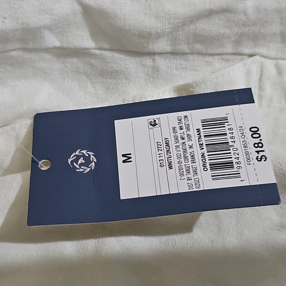 Universal Thread Women's Mid-Rise Linen Pull-On Shorts White Size M Waist 16 - Picture 4 of 5